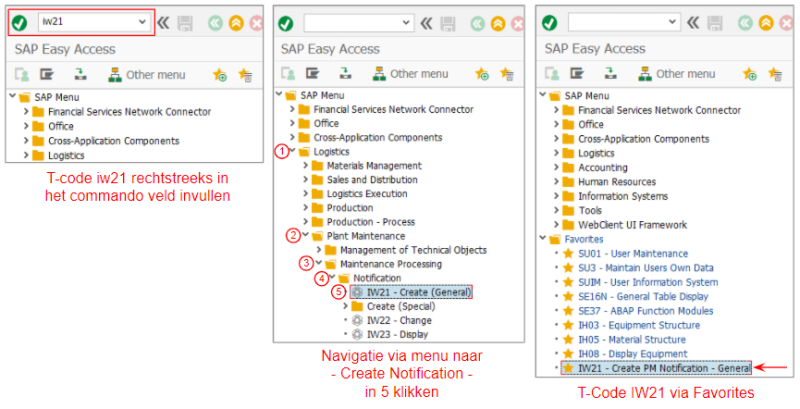 SAP Transaction Codes