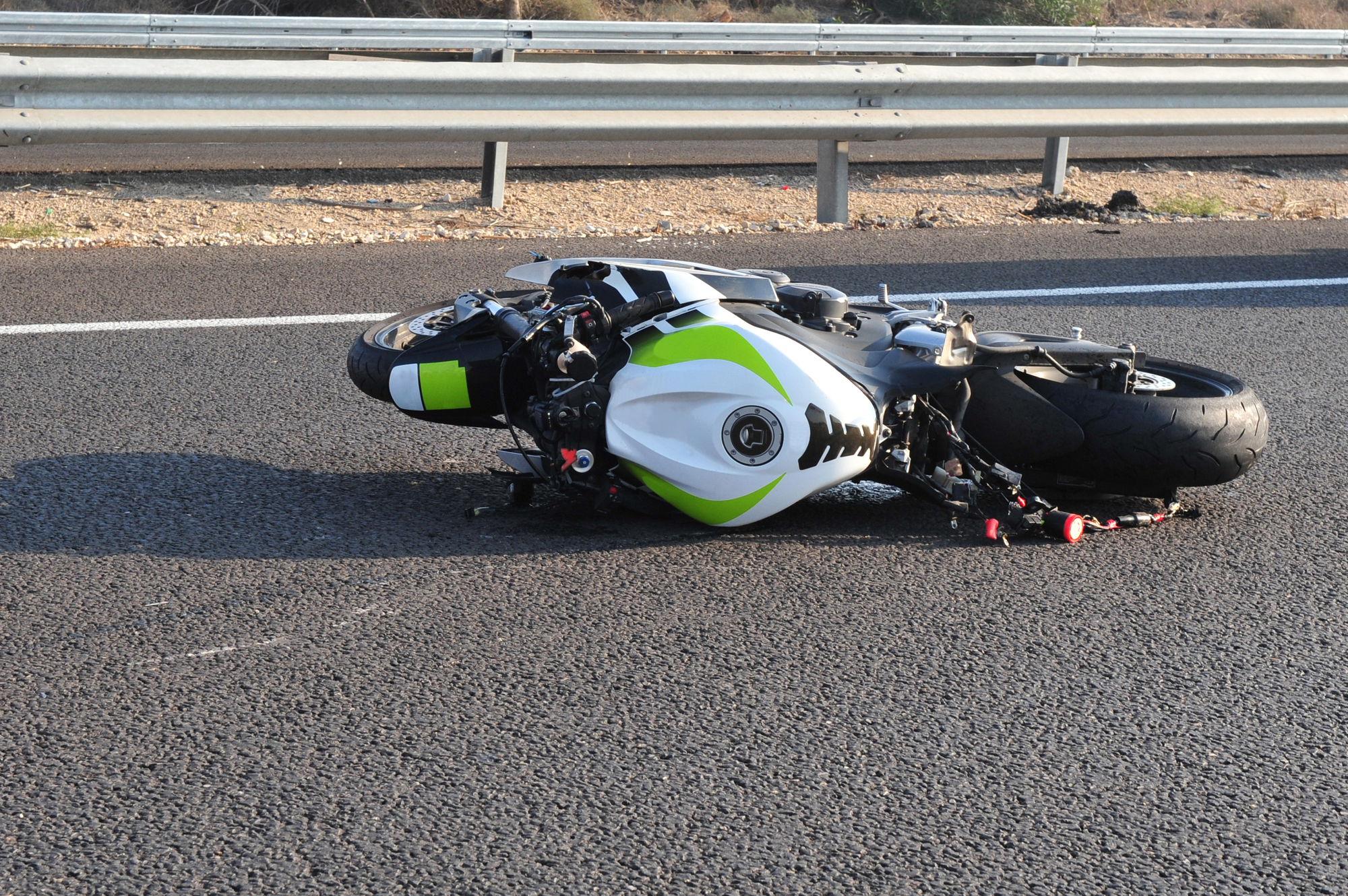 Verkeersongeval met een motorrijder