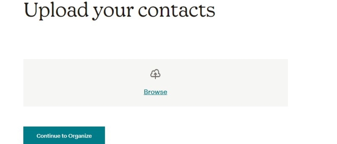 Upload je contacten in een Mailchimp lijst Upload je contacten in een Mailchimp lijst