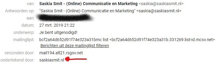 E-mail header info