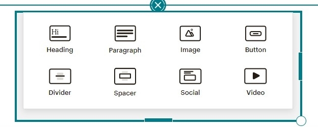 Keuze blok toevoegen - new builder Mailchimp