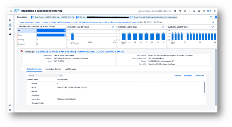 Cloud Application LifeCycle Management - Integration & Exceptions