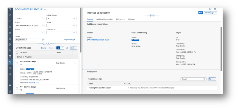 SAP CALM - Documentations