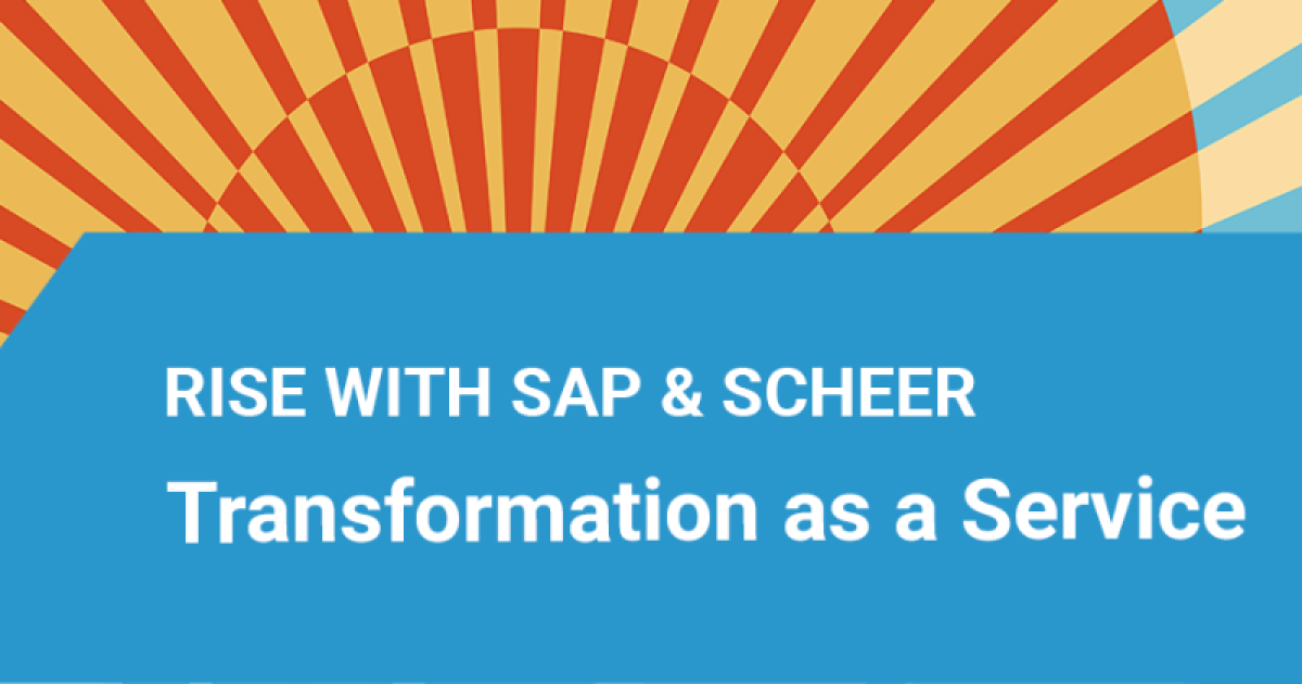 RISE with SAP Start your transformation to SAP Cloud solution