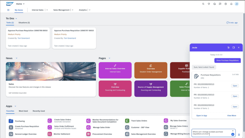SAP Joule - Business AI - SAP S/4HANA Cloud Public Edition