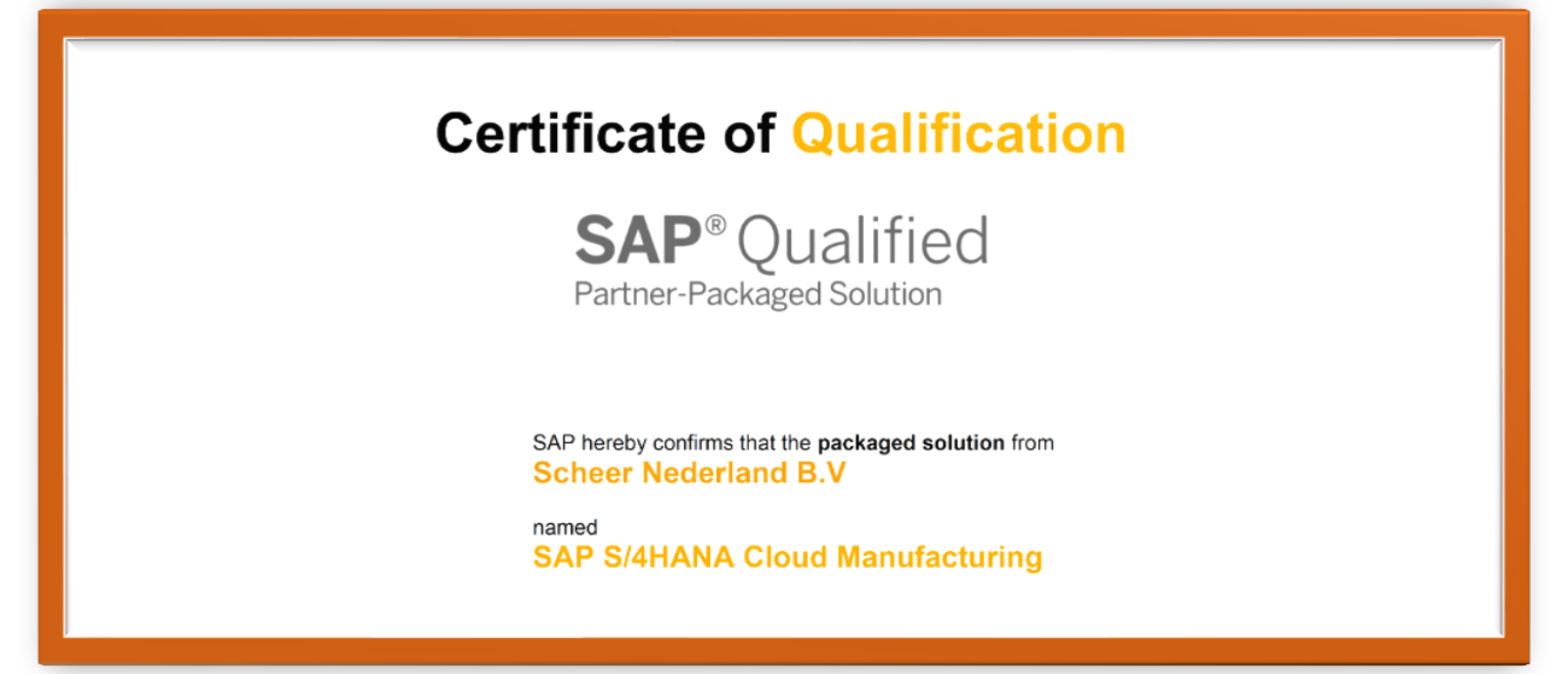 Scheer ontvangt goedkeuring voor SAP Qualified Partner Packaged  voor S/4HANA Cloud Manufacturing