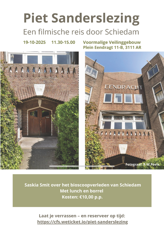 Flyer Piet Sanders lezing 19 oktober
