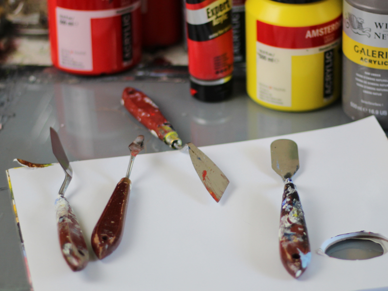 benodigdheden acrylverf materialen