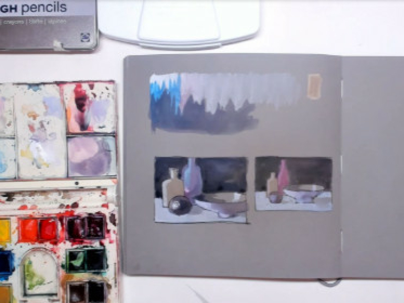 gouache introductieles lineke lijn schilderclub
