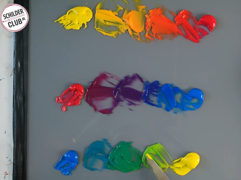 kleurentheorie en kleuren mengen