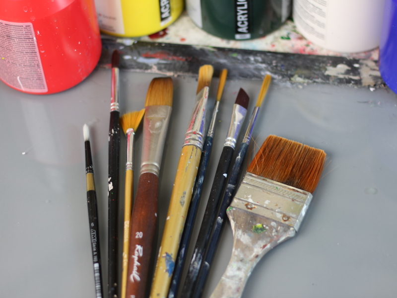kwasten voor acrylverf