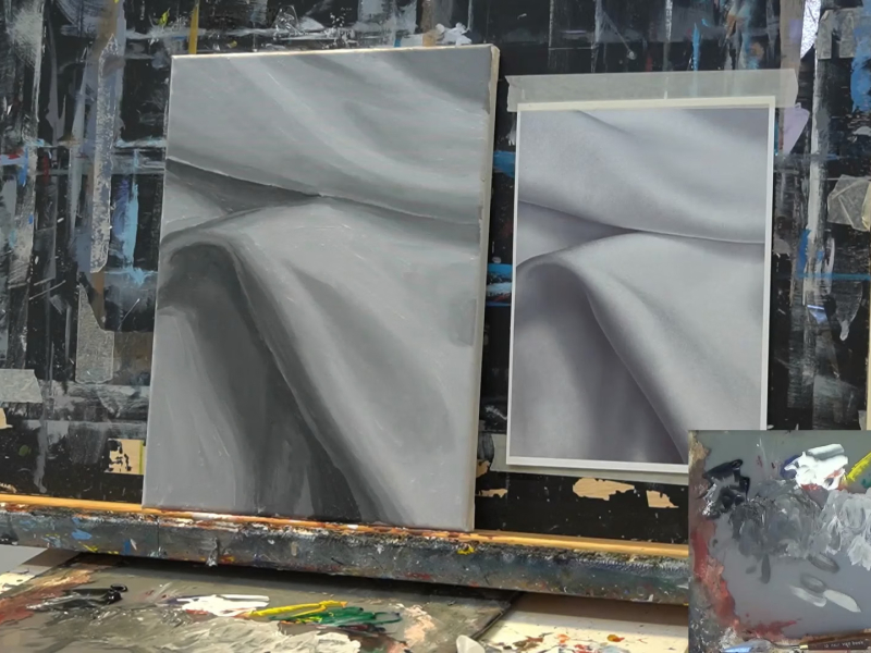 toonwaarden cursus plooien schilderen