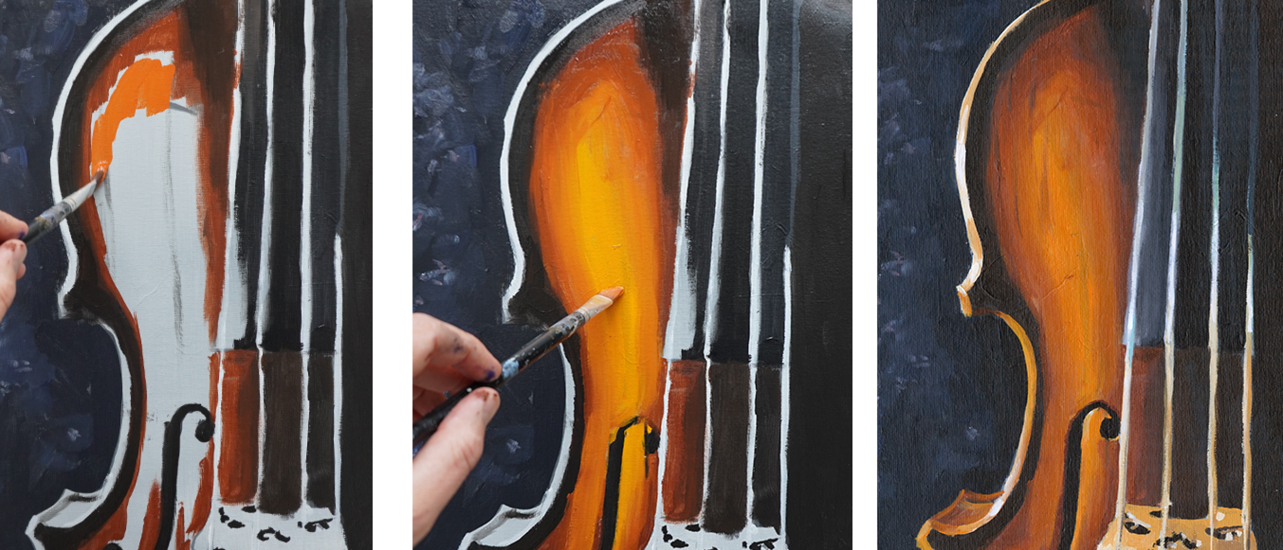 Manieren om een acrylschilderij op te bouwen