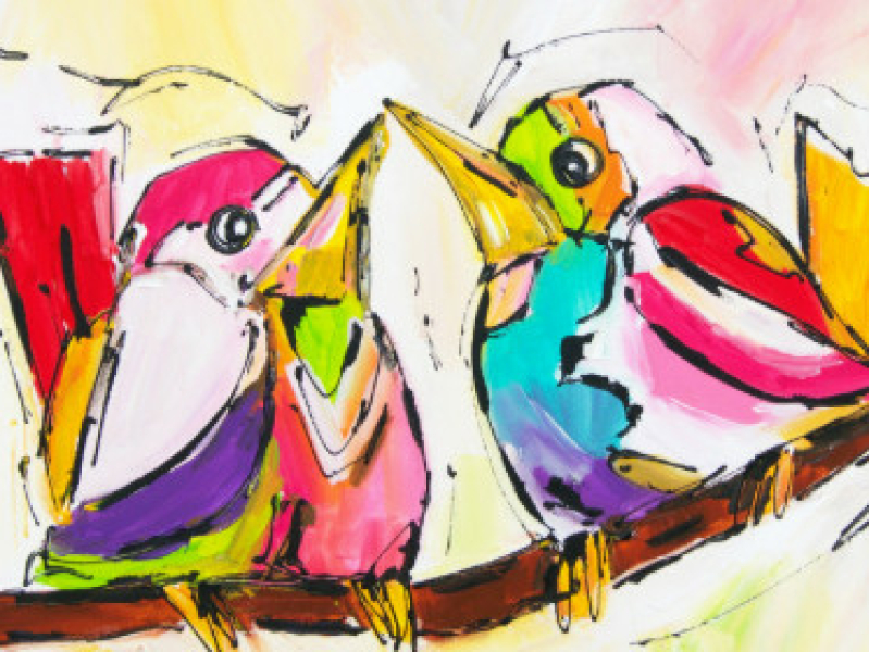 Vogeltje schilderen met Corrie Leushuis