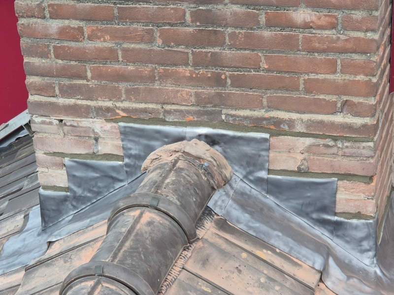 Schoorsteen voeg inspectie