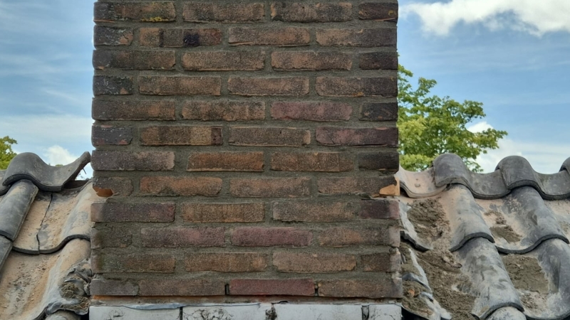 Schoorsteen voeg inspectie