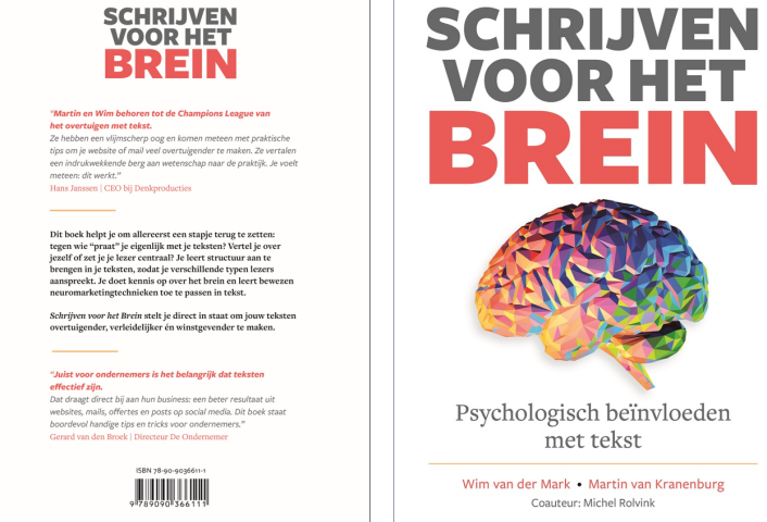 Voor en achterkant boek Schrijven voor het Brein