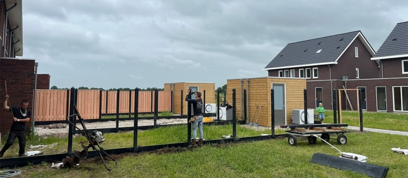 In welke projecten worden schuttingen geplaatst?