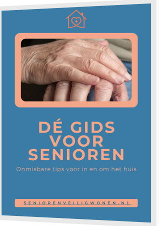 Afbeelding van een gratis e-book met tips om het huis veiliger te maken voor ouderen, aangeboden door MaxiCore.