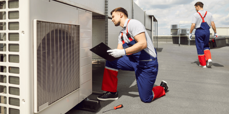 Airco op plat dak