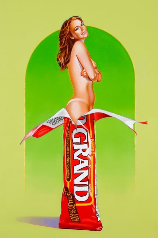 100 Grand, 2012 Oil on linen by Mel Ramos (1935-2018)
