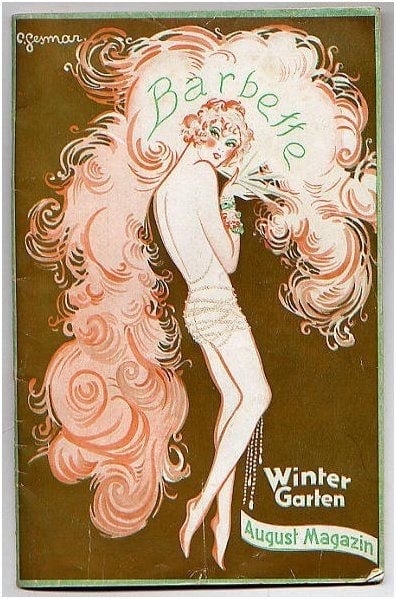 1926 Vintage poster by Charles Gesmar, featuring the famous aerialist and female impersonator, Barbette (born Vander Clyde)