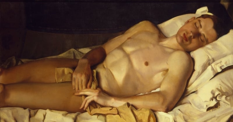 1937 portrait of a young boy, Boris Snezhkovsky by Konstantin Somov, the State Russian Museum, St. Petersburg