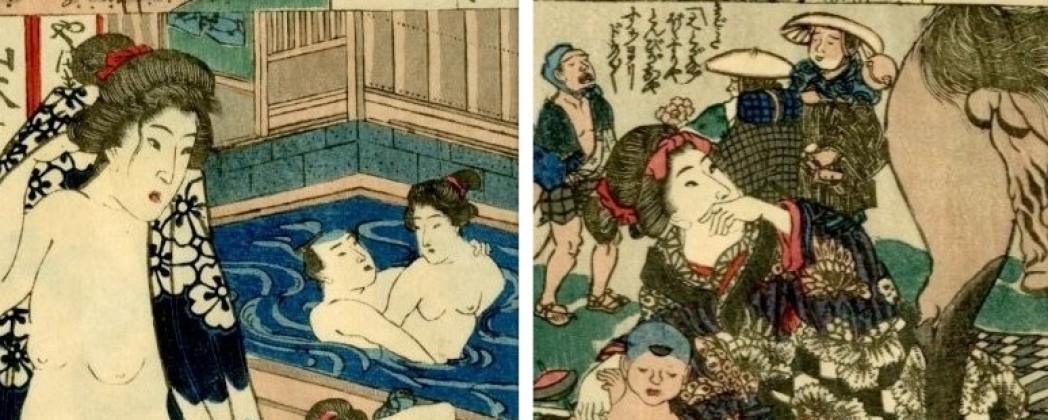 Voluptuous Pastiche on Hiroshige's 53 Stations of the Tokaido Road