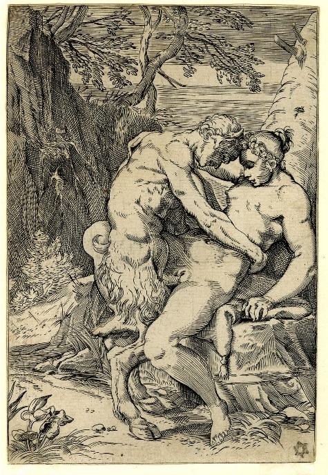 A Satyr and a Nymph Embracing