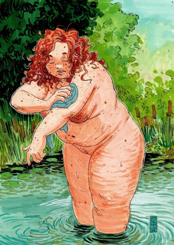 A wash in the pond by Slartzee