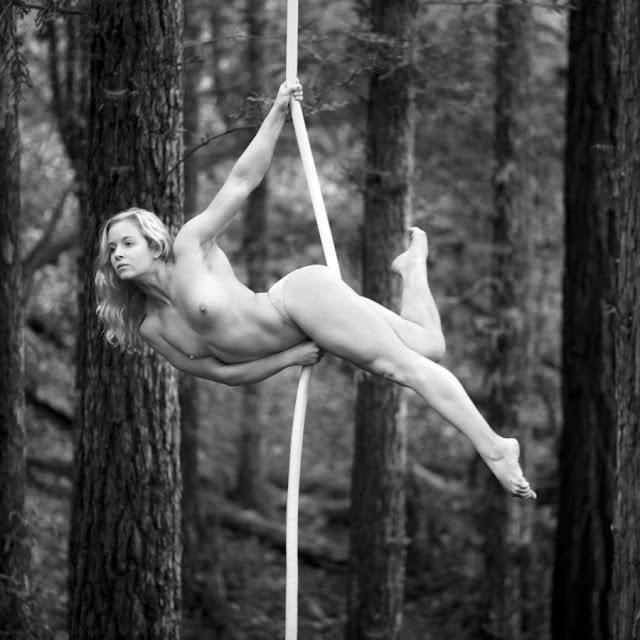 Acey Harper female acrobat with rope