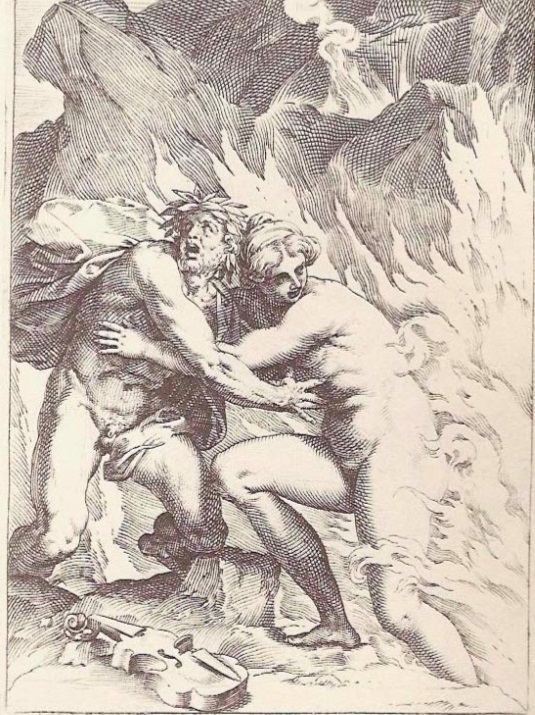 Agostino Carracci Orpheus and Eurydice