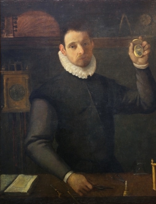 Agostino Carracci Self-portrait as a watchmaker