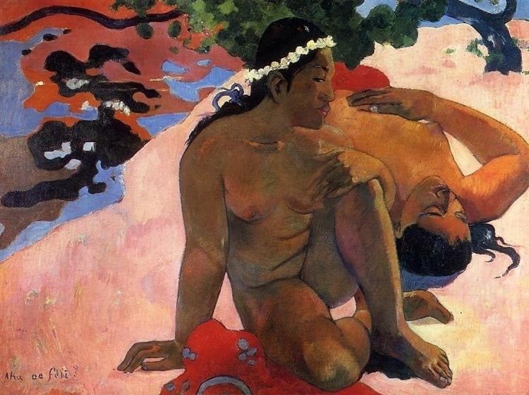 Aha Oe Feii or Are You Jealous,? 1892 by Paul Gauguin