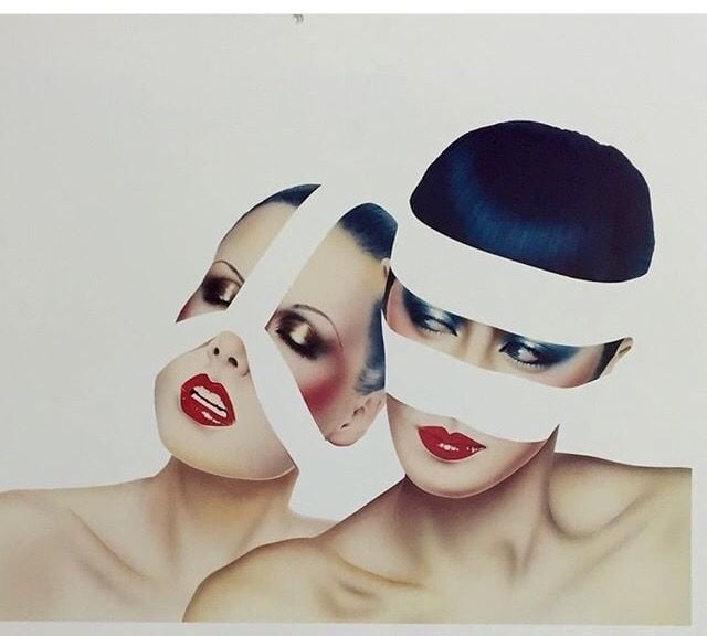 Airbrush artwork by Japanese illustrator Pater Sato, ca 1980s