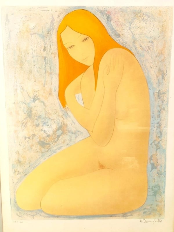 Alain Bonnefoit, Nude Female, Litograph