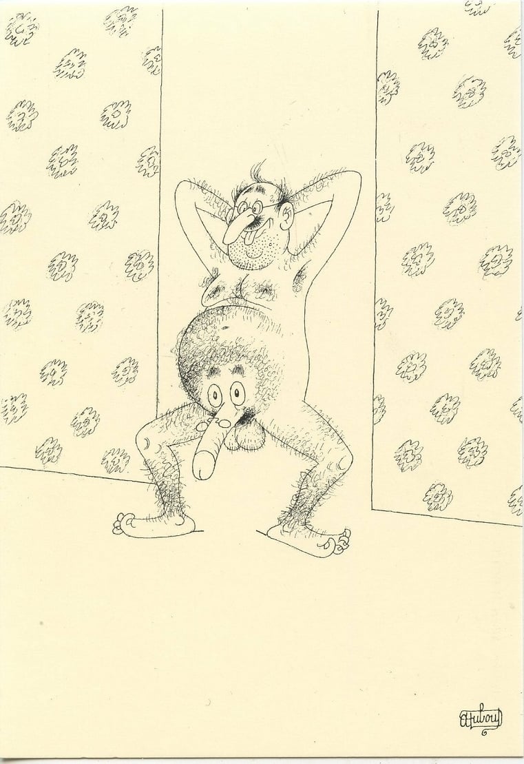 Albert Dubout erotic drawing