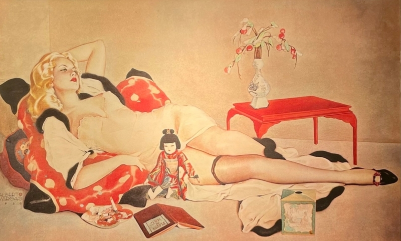 Alberto Vargas, Fleurs Du Mal, 1978. Offset Lithograph