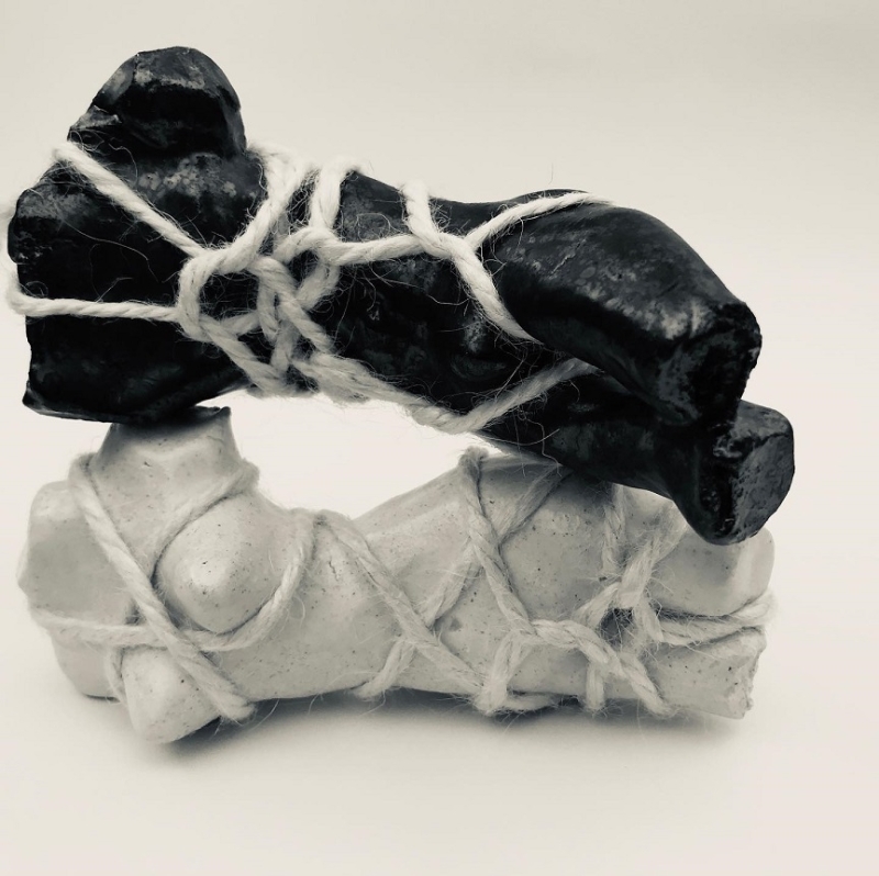 Alika Malonog  Shibari black and white figures