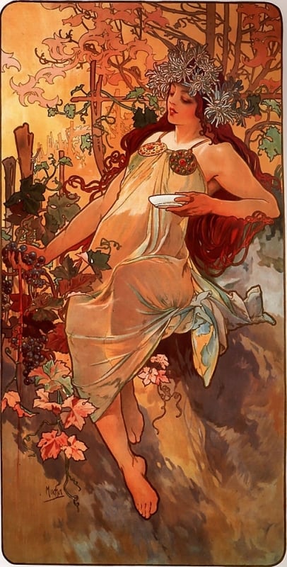 Alphonse Mucha, Autumn, 1896