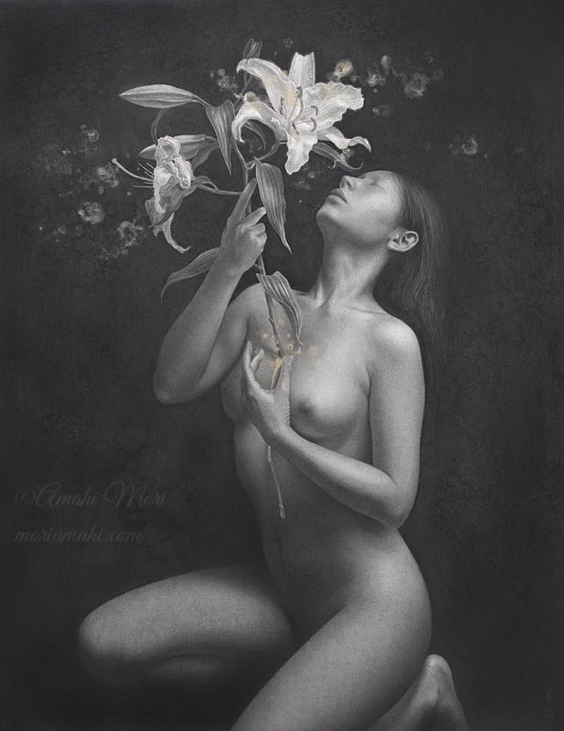 amahi mori nude with flower