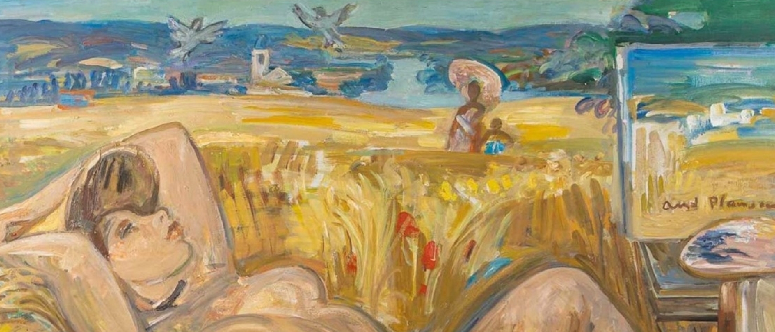 André Planson, Reclining Nude in a Wheat Field, 1940s