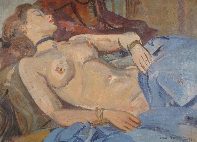 Andre Planson, Reclining Nude, 1953