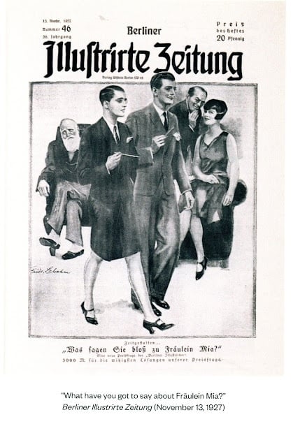 Androgyn, Fraulein Mia a man wearing high heeled shoes or a woman in a man s jacket and tie, 1927