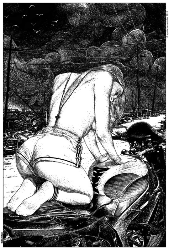 apollonia saintclair girl on motor bike