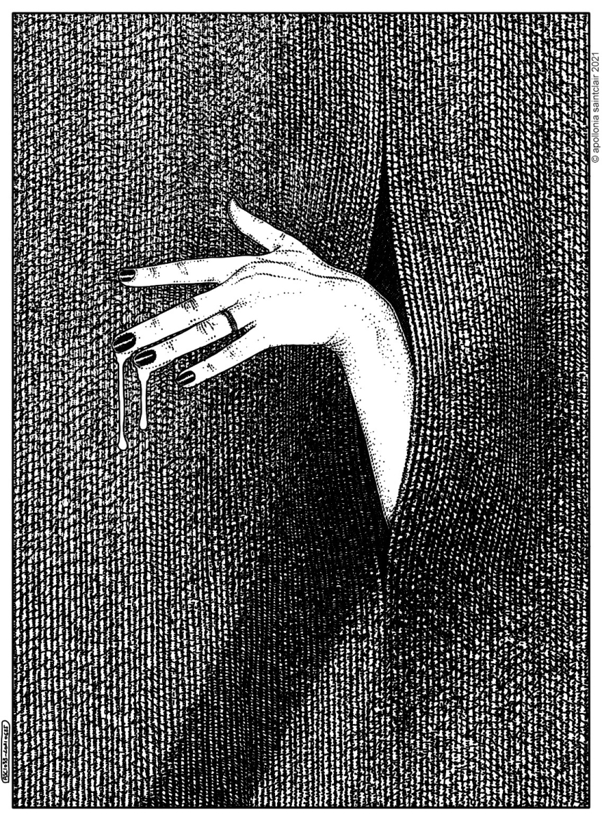 Apollonia Saintclair hand with semen