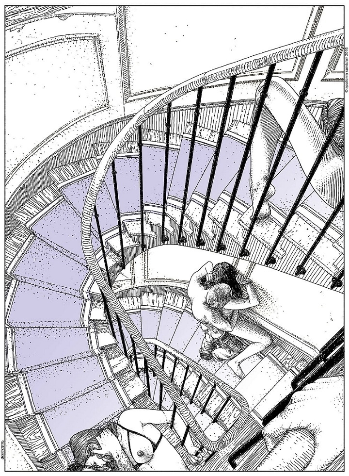 Apollonia Saintclair sex in the staircase