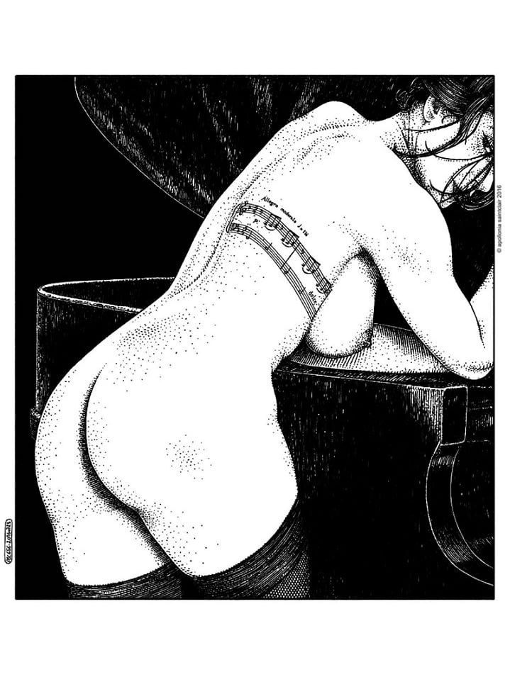 Apollonia Saintclair tattooed nude