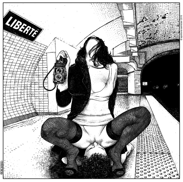 Apollonia Saintclair underground subway