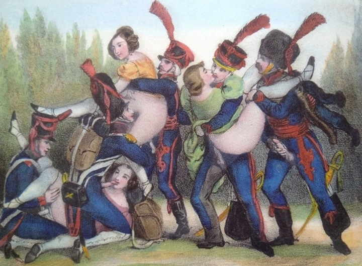 Après la Victoire, colored lithograph I, 1840 – anonymous